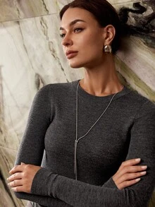 MOTF PREMIUM SUÉTER SLIM FIT DE LANA - Gris Oscuro - Ver 3