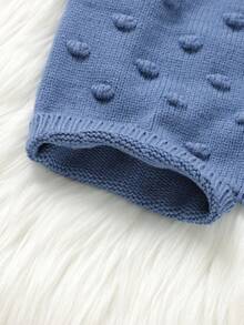 SHEIN Baby Boy Casual Knit Romper, Autumn/Winter Knitted Baby Outfit Blue Blue Baby Outfit Baby Boy Winter Clothes Newborn Boy Clothes Baby Boy Blue Outfit Fall