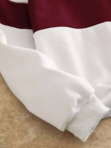 Manfinity NXTstreet 男式休闲针织拼布宽松 Polo 领长袖运动衫，秋冬 - 彩色 - 查看 4