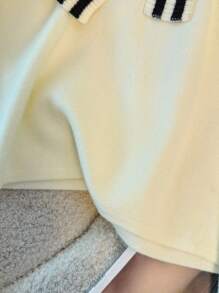 Franclia 休闲日式学院风圆领针织毛衣女针织套头衫秋冬 - 白色 - 查看 6