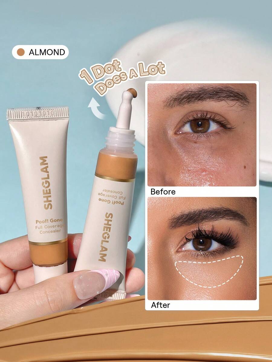 SHEGLAM Poof! Gone 全遮蓋遮瑕膏 品牌 美容 化妝 化妝品 適合女性與女孩 完美搭配夏季春季 Y2K 時尚 流行 生日 母親節禮物 假期 派對準備就緒 最佳顏色 - Almond - 查看 1