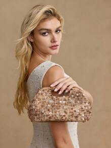 MOTF PREMIUM VÍ DA PU SEQUIN - Cà phê - Xem 7