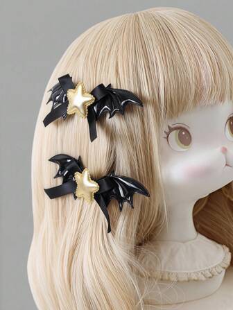 Kawaii Cute Star Wing Casual Fashion Versatile Hair Clip For Women