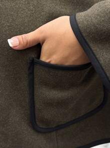 Plus Size Jackets - Army Green - View 6