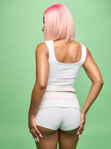 SUMWON WOMEN Jadore Miami 背心无袖短款背心夏季海滩俱乐部节日休闲聚会节日精品休闲上衣