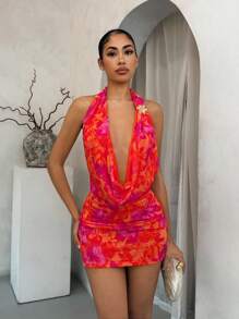 SHEIN SXY Đầm hở lưng cổ thấp đính kim loại họa tiết hoa gợi cảm, đầm hẹn hò, trang phục đi nghỉ mát cho nữ, áo đi chơi cho nữ, trang phục đi nhạc đồng quê, trang phục đi club gợi cảm cho nữ, đầm cổ yếm, trang phục đi xem hòa nhạc cho nữ, đầm thường ngày cho nữ, trang phục dự tiệc rave, đầm dự tiệc cho nữ, quần áo phong cách Boho cho nữ, đầm gợi cảm, trang phục đi ăn trưa cho nữ, trang phục đi du thuyền cho nữ, phong cách Fairycore, đầm gợi cảm, đầm đính đá, đầm màu hồng và cam. - Nhiều màu - Xem 4
