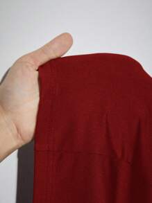 SHEIN Tall 褶饰开叉大腿派对女式黑色半身裙