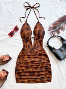 Soleia 扎染露背吊带连衣裙