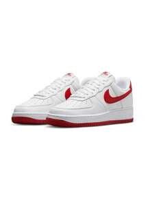 Nike Giày thể thao nữ Air Force 1 '07 màu trắng/trắng/vàng chanh/đỏ tươi DV3808-105 - Trắng/Trắng/Volt/Đỏ Gym - Xem 2