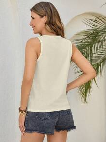 Shutterstock Glamance Camiseta de tirantes casual de corte holgado con cuello redondo y estampado de calabaza para mujer
