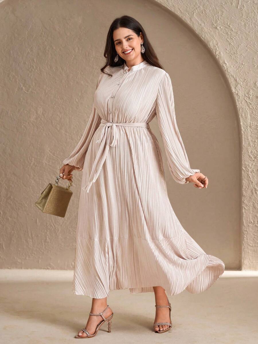 Chikora Elegantes langes Plisseekleid für Damen in Übergröße Plissee-Maxikleid Plisseekleider für Damen Elegantes Langarmkleid Langärmliges Plissee-Maxikleid in Übergröße Plissee-Maxikleid in Übergröße Elegantes Kleid in Übergröße Business-Casual-Outfits für Damen Business Casual Business Casual Kurvenreiche Damen-Outfits für Lehrerinnen Übergröße Lehrerkleid Homecoming-Kleid Winterkleider für Damen Herbstkleider für Damen Winter-Outfit für Damen Fließendes Kleid