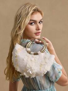 MOTF PREMIUM IRONMONGERY BOSTON TOP HANDLE BAG - Apricot - View 7