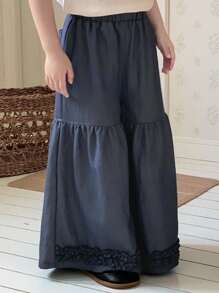 Dazy Kids Young Girls Fall Pants - Blue - View 1