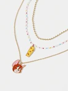 TOM & JERRY X SHEIN Cute Cartoon Mouse Pendant Necklace