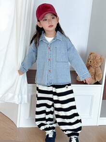 DAZY Young Girls Denim Long Sleeve Casual Jacket Fall,Winter