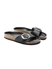 Birkenstock Madrid Big Bucket LEOI 黑色 HEX 平底凉鞋，适合日常穿着 - 黑色十六進位 - 查看 2