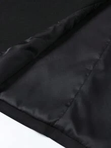 Manfinity Mode Blazer de traje de negocios de unicolor con cuello de solapa para hombre - Negro - Ver 6