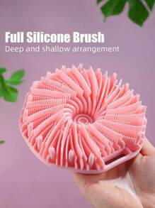 1 pieza Cepillo corporal de silicona de gran tamaño, apto para piel sensible, exfoliante corporal, cepillo de ducha antideslizante, cepillo corporal de silicona para ducha, efectivo para la exfoliación de la ducha, masaje suave, accesorios de baño, vuelta al colegio - Multicolor - Ver 2