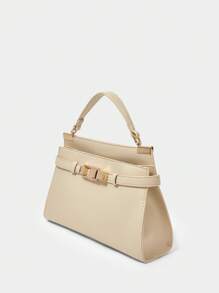 SHECARRY Women's Fashionable Versatile Minimalist Shoulder Bag & Handbag - Beige - View 3