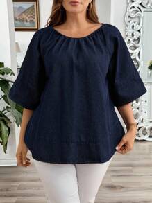 EMERY ROSE EMERY ROSE Blusa vaquera casual y holgada talla grande para verano - Azul lavado oscuro - Ver 5