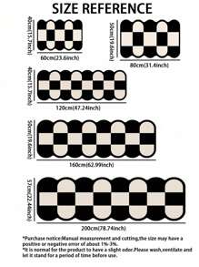 SHEIN 1pc Silicone Bathroom/Kitchen Mat, Black & White Patchwork Pattern, Lightweight, Cushioned, Anti-Fatigue, Water-Absorbent, Non-Slip, Suitable For Kitchen, Bathroom, Entryway, Laundry Room, Luxury Minimalist Style - Black and White - View 3