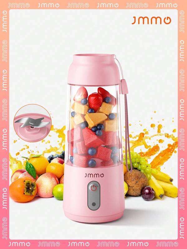JMMO Electric Portable Juicer,Portable Blender Juicer,Personal Size Blender Smoothies And Shakes,Mini Blender USB Rechargeable,Handheld Blender Sports,High Speed & Long Battery Life For Travel Home 300ML