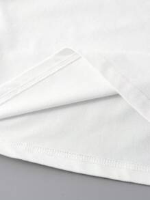 EMERY ROSE 女士字母印花短袖上衣 洛杉矶图案T恤 女士上衣 - 白色 - 查看 4