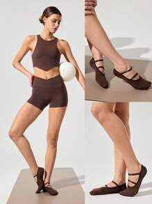 GLOWMODE Chaussettes de yoga et pilates antidérapantes avec construction de doigts sans couture pour une utilisation quotidienne de yoga