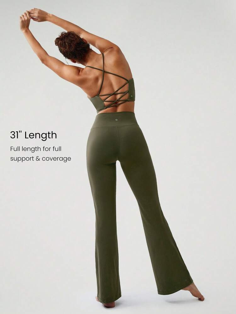 31" FeatherFit™ High-Rise Flared Leggings Pants Low Impact Yoga Pilates Daily Spring Summer