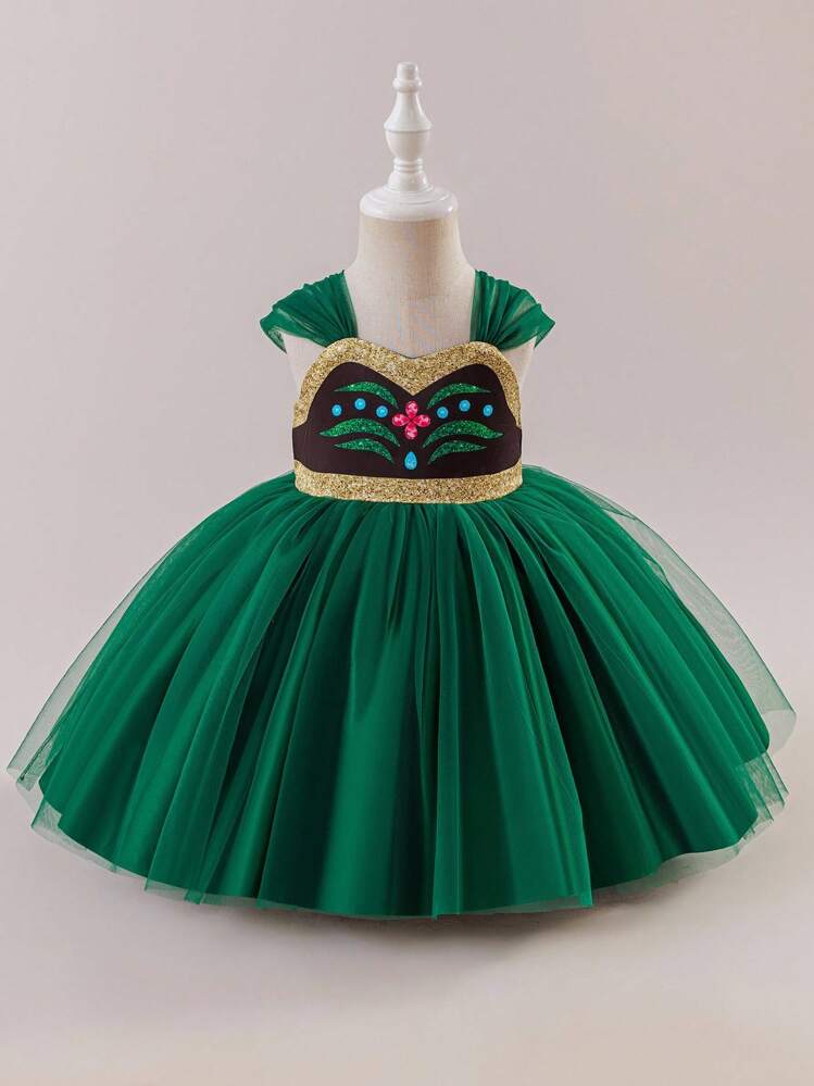 Robe De Princesse Papillon 3D En Tulle Sans Manches Pour Bébé Et Fille - Costume Halloween Anniversaire