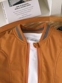 Tween Boy 摩卡棕色休闲运动梭织拉链夹克，兄弟姐妹套装，秋冬 - 摩卡棕 - 查看 5