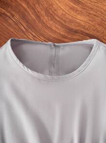 青少年女孩蝴蝶结装饰长袖夹克和连衣裙套装