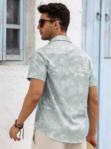 Manfinity RSRT Men Tropical Print Short Sleeve Shirt For Summer - Grey - View 2