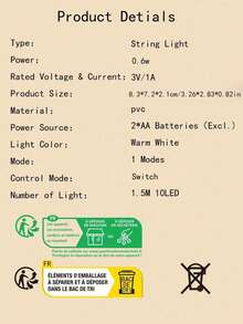 1 件装海洋动物海星贝壳 LED 灯串海岸主题户外室内装饰防水仙女灯适用于花园露台派对婚礼节日装饰 - 幻彩 - 查看 4