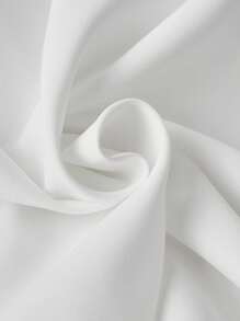 Áo sơ mi trơn màu đơn giản, ve áo đơn hàng khuy thông thường dành cho bé gái tuổi mới lớn - trắng - Xem 6