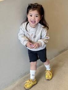 DAZY Toddler Girls' Cartoon Print Casual Long Sleeve Sweatshirt, Spring/Autumn - Grey - View 7