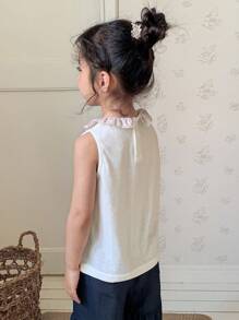 Dazy Kids Young Girl Casual Floral Ruffle Trim Camisole, Summer