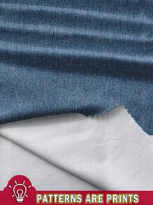 SHEIN LUNE Faux Denim Casual Heart & Letter Graphic Short Sleeve T-Shirt And Mini Skirt 2 Pieces Set, Women Summer Outfit - Multicolor - View 3