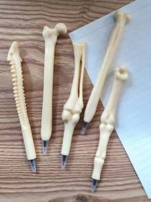 5 Mixed Creative Ballpoint Pen New Exotic Bone Stationery Prizes Realistic Bone Shape Ballpoint Pen Blue Core - Blue - View 7