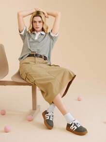 CUCCOO EASI Women's Fashion White German Shepherd Thick Sole Casual Sneakers - Dark Grey - View 3