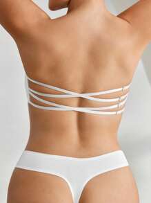 Ocili Solid Strapless Bralette Lingerie - White - View 1