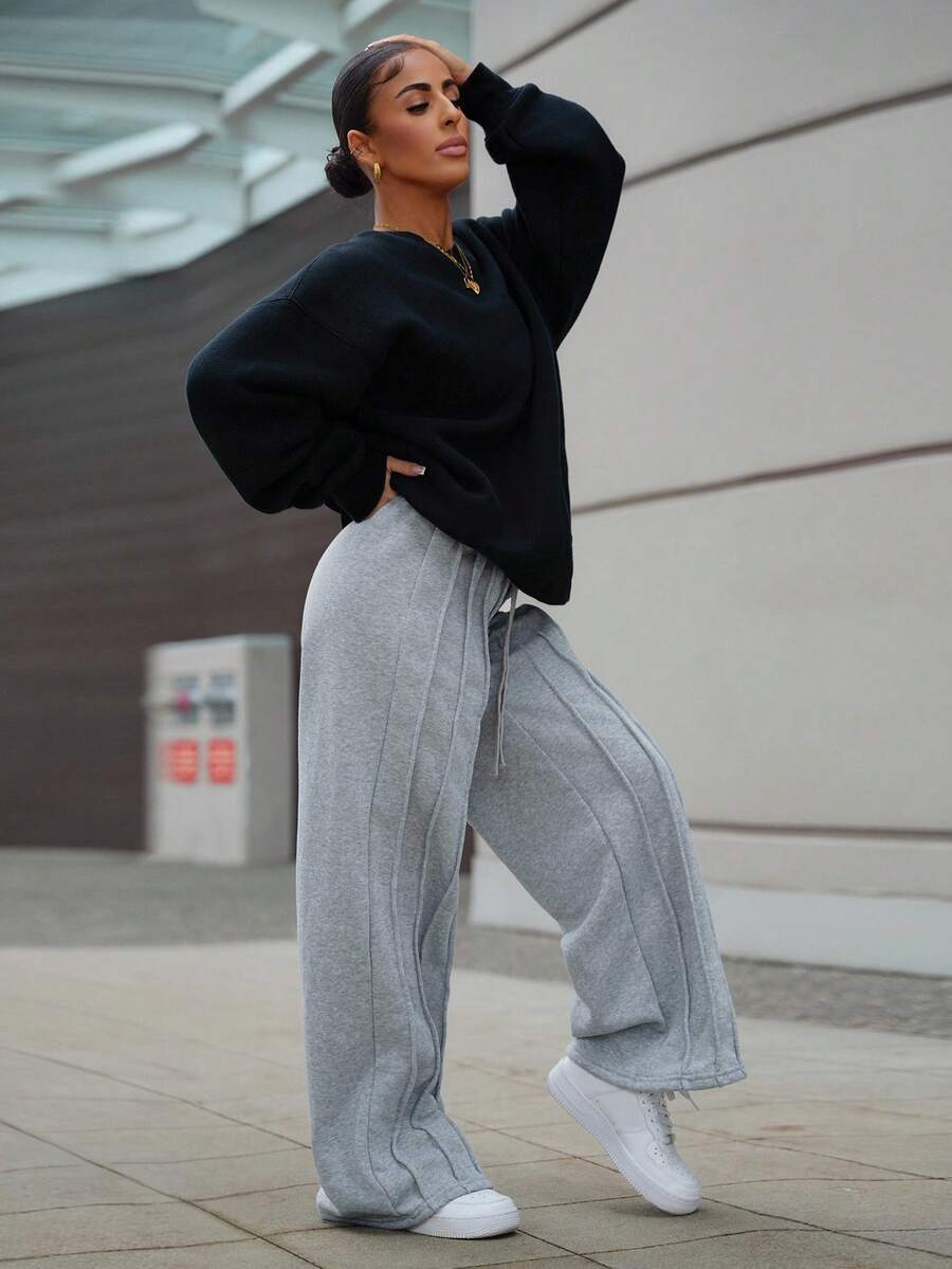 SAYEHFBABY Women's Drawstring Waist Pocket Joggers