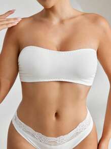 Ocili Solid Strapless Bralette Lingerie - White - View 2