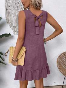 Breezaya 女士纯色简约日常无袖连衣裙度假海滩装