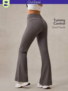 OutZeal Tummy Control Cool Touch Sunproof Flared Pants Daily Casual Yoga - Grey - View 1