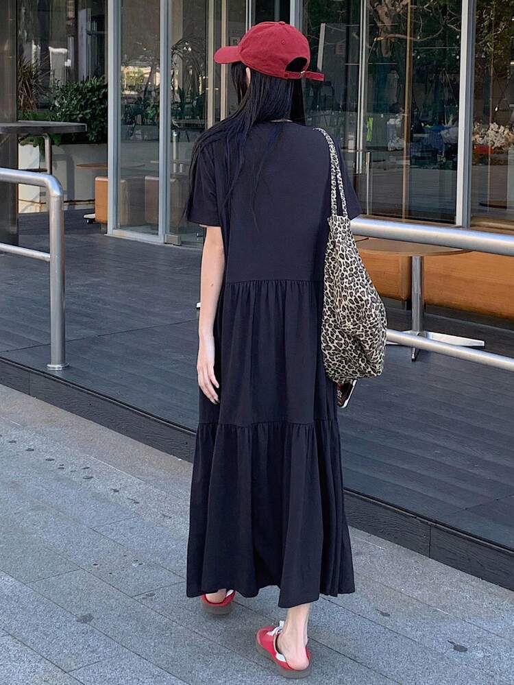 Women's Mid-Length Printed T-Shirt Dress, Spring/Summer