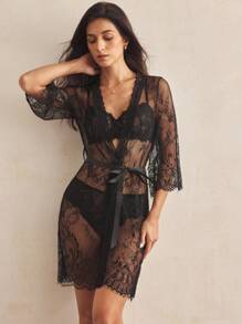 Women's Lace Sexy Waist Robe Lingerie
