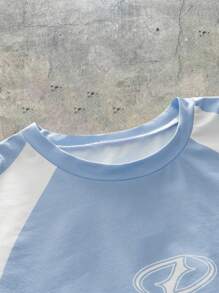 AXEPEAK Daily Sports Casual Style Men's Loose Tops With Stitching And Printing Short-Sleeved Round Neck T-Shirt