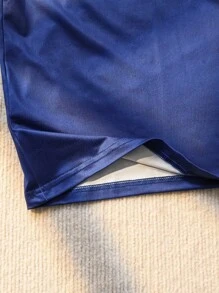 Explorewe Set 2 buc. Pantaloni scurți casual la modă pentru adolescenți, cu dungi albe duble, design simplu cu numărul 7, talie elastică, croială lejeră, confortabili pentru toamnă, primăvară, vară, potriviți pentru purtare zilnică, naveta, activități în aer liber, baschet, fotbal, școală, streetwear, petreceri și ședințe foto