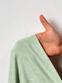 Slaydiva Bộ đồ hai mảnh thoải mái mùa hè và thu 2025 Áo thun ngắn tay cổ tròn màu xanh lá cây rộng rãi + Quần ống rộng buộc eo cho nữ, thích hợp cho du lịch hàng ngày, trở lại trường, tốt nghiệp Bộ đồ hai mảnh cho nữ Bộ đồ mặc nhà 2 mảnh thoải mái cho nữ Bộ đồ hai mảnh thường ngày cho nữ - màu xanh lá - Xem 8